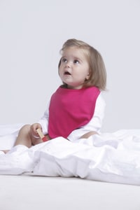 Larkwood LW082 - Babete de bebê 100% algodão Pale Pink