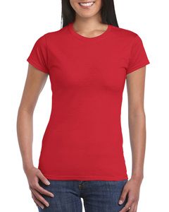 GILDAN GN641 - T-Shirt De Mulher Ringspun Sofstyle Vermelho