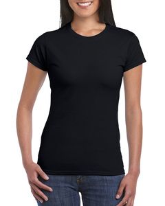 GILDAN GN641 - T-Shirt De Mulher Ringspun Sofstyle Black