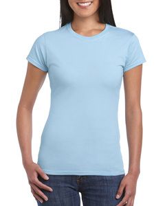 GILDAN GN641 - T-Shirt De Mulher Ringspun Sofstyle Light Blue