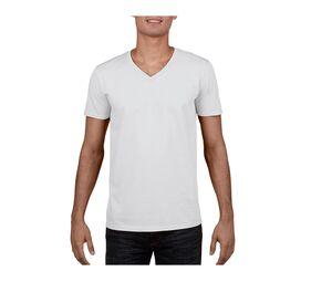 GILDAN GN646 - Adult T-Shirt Gola Em V Softstyle Branco
