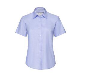 Russell Collection JZ33F - Camisa De Senhora De Manga Comprida - Easy Care Oxford Oxford Blue