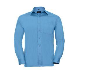 Russell Collection JZ934 - Camisa de popelina masculina