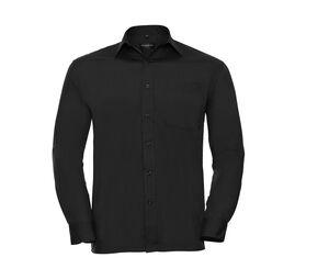 Russell Collection JZ934 - Camisa de popelina masculina Black