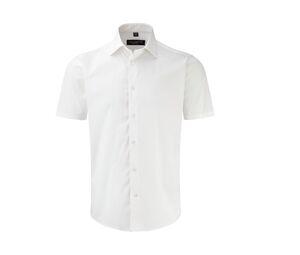 Russell Collection JZ947 - Camisa Justa De Homem Com Manga Curta Branco