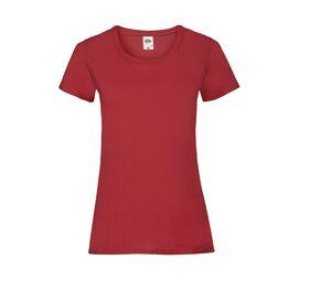 FRUIT OF THE LOOM SC600 - T-Shirt Lady-Fit Valueweight Vermelho