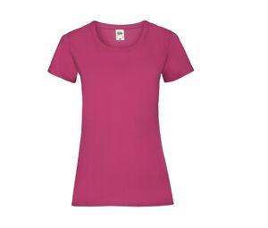 FRUIT OF THE LOOM SC600 - T-Shirt Lady-Fit Valueweight Fúcsia