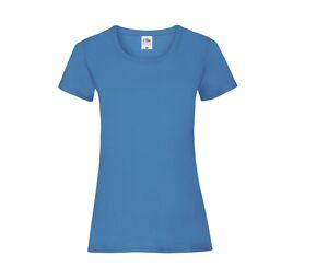 FRUIT OF THE LOOM SC600 - T-Shirt Lady-Fit Valueweight Azure Blue