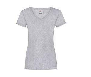 Fruit of the Loom SC601 - T-Shirt Mulher Valueweight Gola V Heather Grey