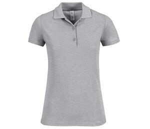 B&C BC409 - Polo De Mulher Intemporal Safran Heather Grey