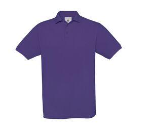 B&C BC410 - Camisa polo masculina de algodão açafrão Roxo