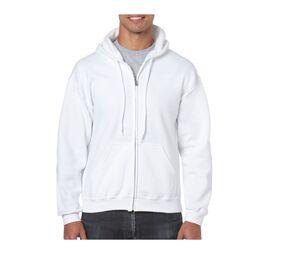 Gildan GN960 - Sweatshirt Com Capuz Heavy Blend Adult Full Zip Branco