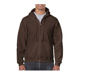 Gildan GN960 - Sweatshirt Com Capuz Heavy Blend Adult Full Zip Dark Chocolate