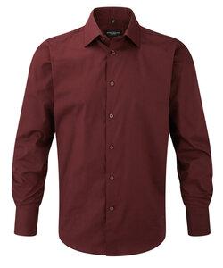 Russell Collection JZ946 - Camisa Justa Para Homem De Manga Comprida Port