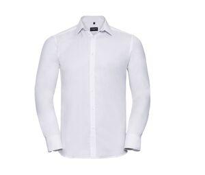 Russell Collection JZ962 - Camisa De Homem De Manga Comprida - Herringbone