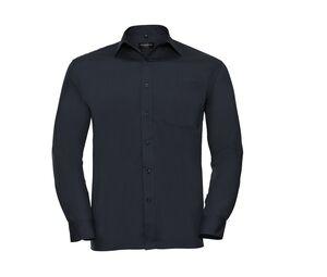 Russell Collection JZ934 - Camisa de popelina masculina Navy