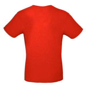 B&C BC01T - Camiseta masculina 100% algodão Fire Red
