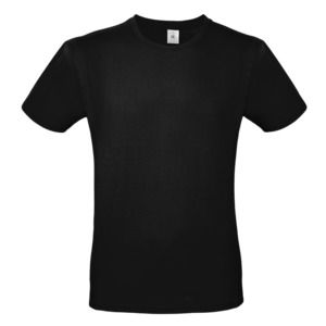B&C BC01T - Camiseta masculina 100% algodão Black