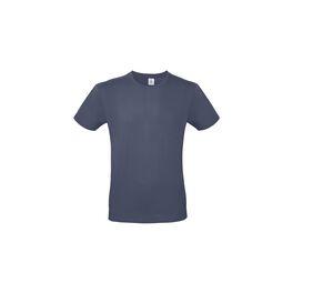 B&C BC01T - Camiseta masculina 100% algodão Blue Denim