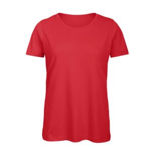 B&C BC02T - Camiseta feminina 100% algodão Red