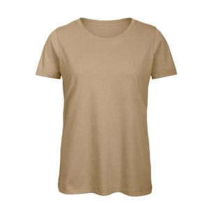 B&C BC02T - Camiseta feminina 100% algodão Areia