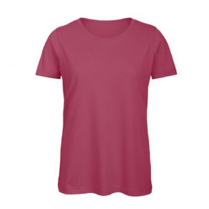 B&C BC02T - Camiseta feminina 100% algodão Fúcsia