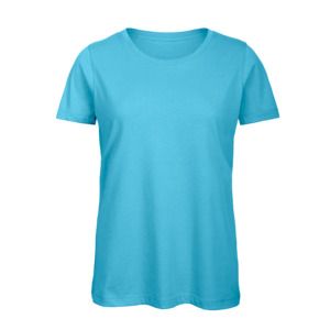 B&C BC02T - Camiseta feminina 100% algodão Turquesa