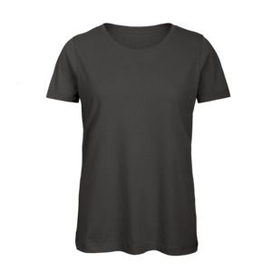 B&C BC02T - Camiseta feminina 100% algodão Used Black
