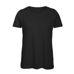 B&C BC02T - Camiseta feminina 100% algodão Black