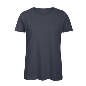 B&C BC02T - Camiseta feminina 100% algodão Navy