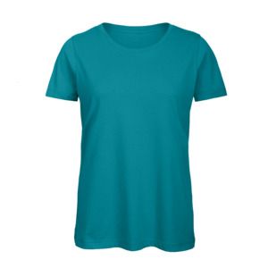 B&C BC02T - Camiseta feminina 100% algodão Real Turquoise