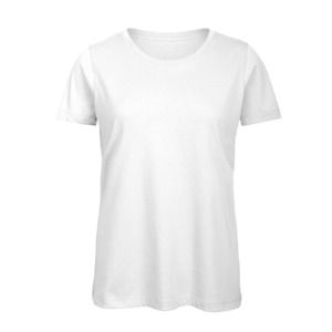 B&C BC02T - Camiseta feminina 100% algodão Branco