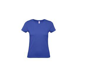 B&C BC02T - Camiseta feminina 100% algodão Cobalto