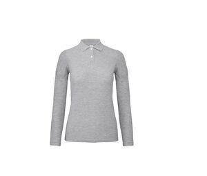 B&C ID1LW - ID 001 Mulheres LSL Heather Grey