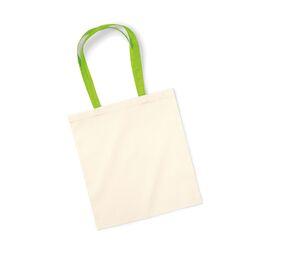 WESTFORD MILL W101C - Sac shopping avec anses contrastées Natural / Lime Green