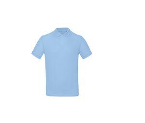 B&C BC400 - Camisa polo masculina 100% orgânica Sky Blue