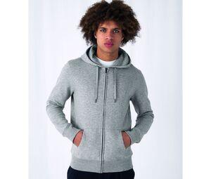 B&C BCU03K - Sweat Capuche zippé KING Black Pure