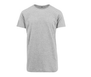 Build Your Brand BY028 - Camiseta corpo comprido masculina Heather Grey