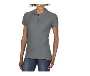 Gildan GN48L - Camisa polo feminina de piquê Carvão vegetal