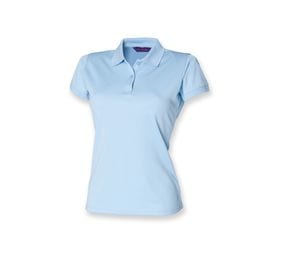 Henbury HY476 - Camisa polo feminina respirável Light Blue