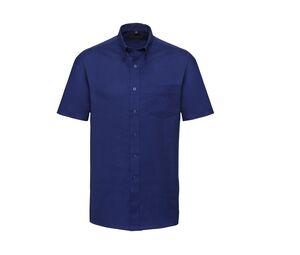 Russell Collection JZ933 - Camisa De Homem Manga Curta - Easy Care Oxford Bright Royal
