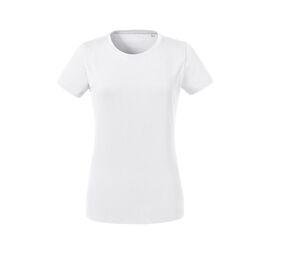 Russell RU118F - T-shirt feminina de peso pesado orgânico Branco