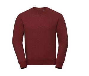 Russell RU260M - Sweatshirt mesclada com decote redondo Authentic Brick Red Melange
