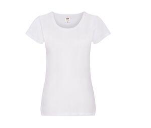 Fruit of the Loom SC1422 - Camiseta do pescoço redondo feminino Branco