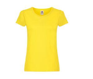 Fruit of the Loom SC1422 - Camiseta do pescoço redondo feminino Yellow