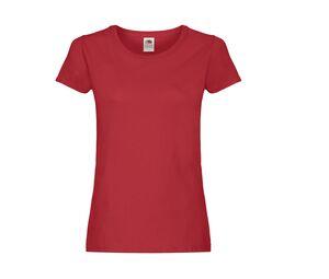 Fruit of the Loom SC1422 - Camiseta do pescoço redondo feminino Red