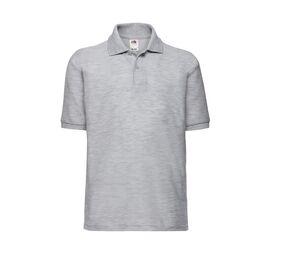 Fruit of the Loom SC3417 - Camisa polo de mangas compridas infantis Heather Grey