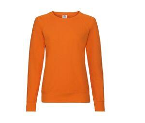 Fruit of the Loom SC361 - Sweatshirt Raglan de Peso Leve - Lady-Fit Laranja