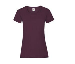 FRUIT OF THE LOOM SC600 - T-Shirt Lady-Fit Valueweight Borgonha