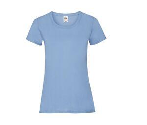 FRUIT OF THE LOOM SC600 - T-Shirt Lady-Fit Valueweight Sky Blue